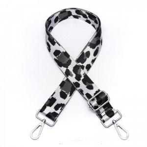 SILVER HARDWARE Bag Strap - Snow Leopard